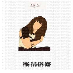 eddie munson svg,eddie munson silhouette svg, munson svg,joseph quinn,eddie munson svg,png,dxf,eps