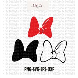 bow with polka dots svg, mouse bow svg, instant download, minnie bow svg, bow outline svg, bow clipart, bow svg