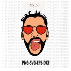 bad bunny svg, png, eps, dxf, un verano sin ti svg, sad heart svg, baby benito, clipart sublimation, silhouette