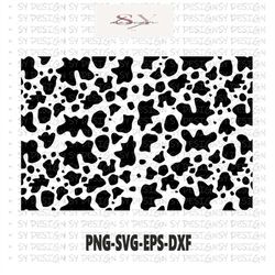 cow print svg - seamless cow svg - spot pattern - dalmatian print svg - svg eps dxf patterns for printing, vinyl, and en