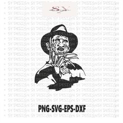 freddy krueger face never sleep again nightmare on elm street horror movie slasher halloween svg png jpeg t-shirt decal