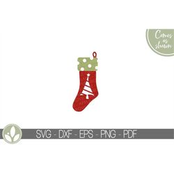christmas stocking svg - christmas sock svg - christmas svg - stocking svg - 3d christmas stocking - laser cut file - 3d