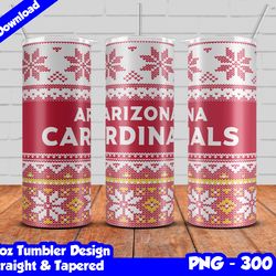 cardinals tumbler design png, 20oz skinny tumbler sublimation template, cardinals tumbler straight and tapered design,