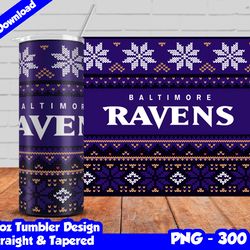 Ravens Tumbler Design PNG, 20oz Skinny Tumbler Sublimation Template, Ravens Tumbler Straight and Tapered Design,