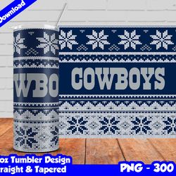cowboys tumbler design png, 20oz skinny tumbler sublimation template, cowboys tumbler straight and tapered design,