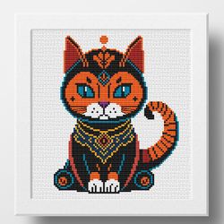 cat cross stitch pattern, counted cross stitch, modern cross stitch pattern, kitten cross stitch pdf, digital pattern