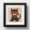 modern cat cross stitch pattern