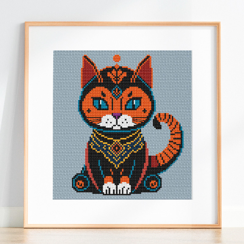 cute cat cross stitch pattern
