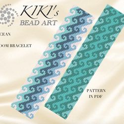 bead loom pattern, ocean loom bracelet bead pattern geometric inspired bead loom design set pdf pattern instant download