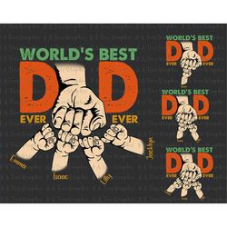 world's best dad ever png, american dad png, personalized gift for dad, american flag dad, patriotic dad png, fist bump