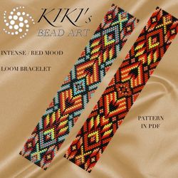 Loom bracelet pattern Intense mood ethnic inspired Bead LOOM bracelet pattern in PDF - instant download