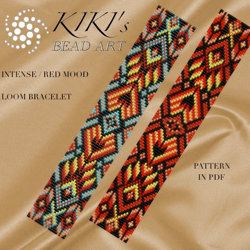 Loom bracelet pattern Intense mood ethnic inspired Bead LOOM bracelet pattern in PDF - instant download