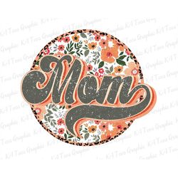 floral mom png, retro mama png, groovy mama png, mom png, mama shirt design, mother's day png, sublimation png, printabl