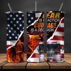 firefighter tumbler wrap , fire rescue fireman 08