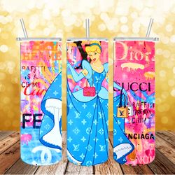 princess louis vuitton tumbler png, sublimation tumbler png, lv png, brand png, 20oz skinny tumbler png digital download
