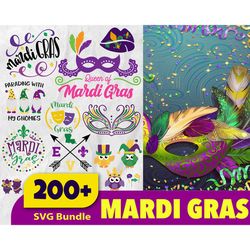 200 Mardi Gras SVG Bundle, Mardi Gras PNG, Mardi Gras Clipart, Mardi Gras Symbol, Mardi Gras Quotes, Mardi Gras Sayings