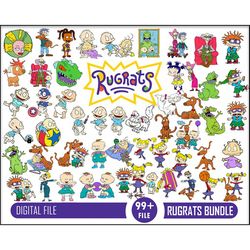 99 Rugrats SVG Bundle, Rugrats PNG, Rugrats Clipart, Rugrats Logo, Rugrats Logo PNG, Black Rugrats PNG
