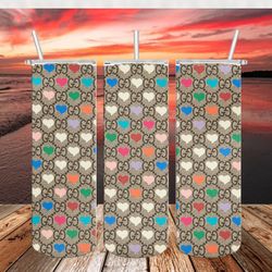 gucci tumbler wrap, 20oz skinny tumbler wrap, brand logo, fashion brand png, 20oz skinny tumbler png digital download