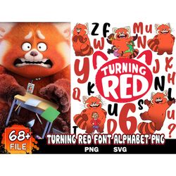 68 turning red svg bundle, turning red png, turning red clipart,turning red logo png, turning red font,turning red panda