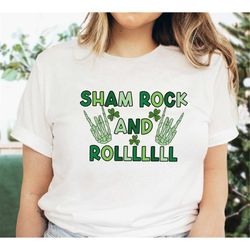 shamrock and roll ,st. patrick's day shirt, funny st. patrick's day shirt,st. patrick's day t-shirt,shamrock shirt, st p