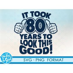 funny 80th birthday svg png. turning 80 birthday svg cut files, 80 years old svg cut file for cricut. 80th birthday png