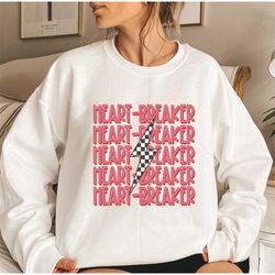 valentines day shirt for women, trendy valentines day crewneck, valentines sweatshirt, heart breaker shirt, retro valent