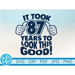 Funny 87th birthday SVG png. Turning 87 birthday svg cut Files, 87 years old svg cut file for cricut. 87th birthday png