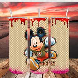 mickey gucci tumbler 20oz skinny png, gucci tumbler png, fashion brand png, 20oz skinny tumbler png digital download