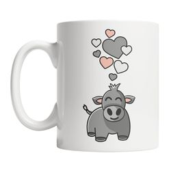 angus cow mug - cute cow lover mug - angus lover coffee mug - angus cow with hearts mug - cute cow mug - angus cow gift