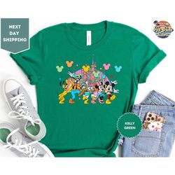 disney mickey and friends balloons shirt, disney colorful shirt, magical kingdom, family 2023 trip
