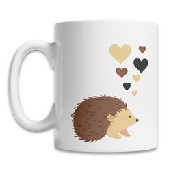 cute hedgehog mug | cute pet mug | i love hedgehogs mug | hedgehog owner gift | hedgehog lover mug | pet hedgehog gift