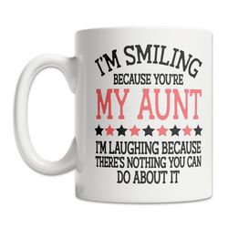 mother's day gift for aunt - gift mug for aunt - cute auntie gift idea - fun aunt gift idea - funny aunt coffee mug