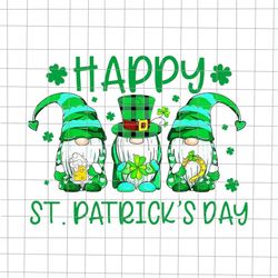 three gnomes holding shamrock leopard plaid png, gnomes patrick's day png, st patrick's day png, st patrick's day 2022 p