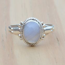 Rainbow Moonstone Ring, Handmade Silver Ring Women, Sterling Silver Moonstone Ring, Moon stone Minimalist Ring Jewelry