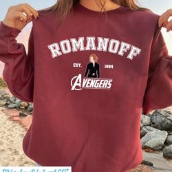 black widow hoodie, romanoff 1984 sweatshirt, natasha romanoff shirt, avengers team shirt, superhero shirt, marvel famil