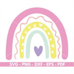 pastel rainbow svg, rainbow svg files for cricut and silhouette, rainbow cut files, rainbow digital, instant download