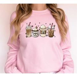 valentine coffee heart sweatshirt, womens cute valentine shirt, cozy love tee, women valentine hoodie, funny valentine g
