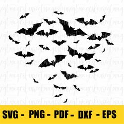 halloween bats svg, spooky bats svg, bats bundle svg, halloween design svg, fall clipart png, halloween bats png, bats b