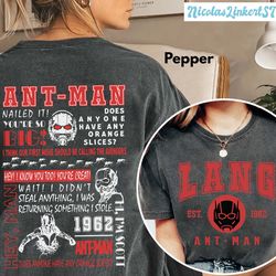 comfort colors shirt, ant-man shirt, scott lang shirt, ant man and the wasp quantumania shirt, antman shirt, avengers ma