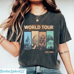 comfort colors shirt, retro walt disney world shirt, epcot world tour 1982 shirt, disneyland family shirt, epcot center