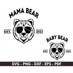 mama bear svg, bear mama svg, mama baby bear svg, mom life svg, mother's day svg, mom svg files, instant download