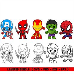 bundle layered svg, svg for cricut, svg for silhouette, cut files, layered digital vector file