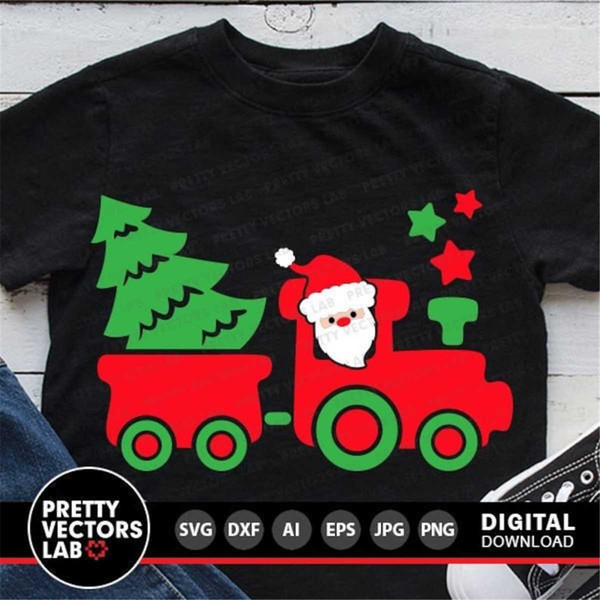 Christmas Train Svg, Santa Svg, Christmas Tree Svg Dxf Eps P - Inspire
