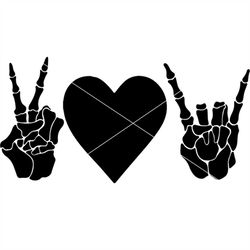 skeleton hands svg, valentine svg , skull skeleton hand, middle finger, peace sign, rock hand, silhouette, cricut cut fi