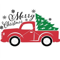christmas truck svg, merry christmas truck svg, christmas tree svg, truck svg, cricut cut files, instant download