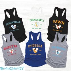 disney tinkerbell characters tanks, disney fairy tank, magic kingdom shirt, tinkerbell rosetta, tinkerbell and the pirat