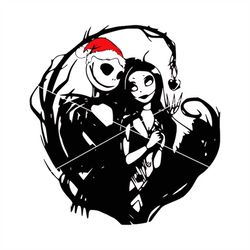 jack and sally in heart svg, christmas jack svg, the nightmare before svg, instant download