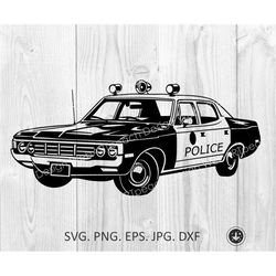 police car svg, police car retro 90 svg, police svg, police clipart, police cricut files, police cut files for silhouett