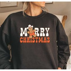 merry christmas cowboy sweatshirt, cowboy christmas hoodie , christian gift, gift for kids, funny christmas sweater, ch