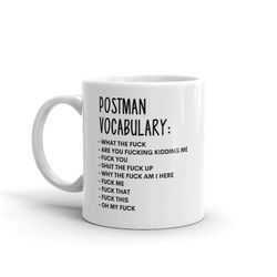 vocabulary at work mug-rude postman mug-funny postman mugs-postman mug-colleague mug,postman gift,surprise gift,workmate
